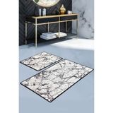 Chilai Home Marble Beyaz Djt 2'li Set Banyo Halısı