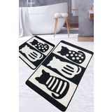 Chilai Home Meo Djt 2'li Set Paspas Yıkanabilir Kaymaz Taban Banyo Halısı