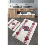 Chilai Home Meore Djt 2'li Set Paspas Yıkanabilir Kaymaz Taban Banyo Halısı