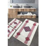 Chilai Home Meore Djt 3'lü Set Paspas Yıkanabilir Kaymaz Taban Banyo Halısı