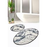 Chilai Home Mermer Djt 2li Set Banyo Halısı Paspas, Klozet Takımı