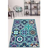 Chilai Home Mosaic Djt Dekoratif Modern Tasarım Yıkanabilir Kaymaz Taban Halı Yolluk, 120 x 180