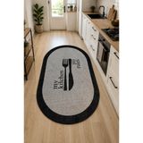 Chilai Home MYROL Oval Makinede Yıkanabilir Kaymaz Taban Leke Tutmaz Dijital Salon Halısı Mutfak Halısı ve Yolluk