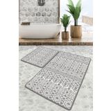 Chilai Home Order Banyo Halısı 2'li Set Banyo Paspası Kaymaz Tabanlı Klozet Takımı