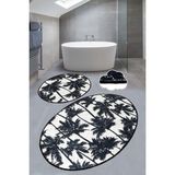 Chilai Home Palm 2'li Set Banyo Halısı Paspas Seti, Klozet Takımı Djtbanyo - Renkli - 4136