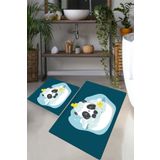 Chilai Home Panda In The Water 2'li Set Banyo Halısı