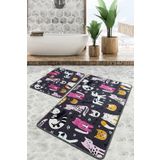 Chilai Home Park Cat Djt 2'li Set Banyo Paspası Kaymaz Tabanlı Banyo Halısı Klozet Takımı
