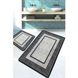 Chilai Home Patra Beyaz Paspas Djt 2'li Set Yıkanabilir Kaymaz Taban Banyo Halısı