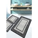 Chilai Home Patra Paspas Djt 3'lü Set Yıkanabilir Kaymaz Taban Banyo Halısı
