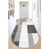 Chilai Home Pendor Grey Oval Dekoratif Halı Djt, 80 x 150