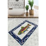 Chilai Home Pescado Djt 70x120 cm Kaymaz Taban Yıkanabilir Banyo Halısı