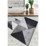 Chilai Home Phell Gri Paspas Djt 2'li Set Yıkanabilir Kaymaz Taban Banyo Halısı