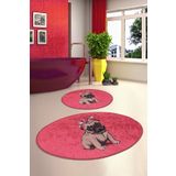 Chilai Home Pink Pug Djt 2li Set Banyo Halısı Seti