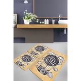 Chilai Home Propeller 3lü Set Djt Banyo Halısı Kaymaz Tabanlı Klozet Takımı Paspas Seti