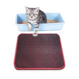 Chilai Home Pvc Kedi Kumu Paspası Kırmızı 40x60 Cm Kedi Tuvalet Önü Paspası Kedi Kumu Elekli Tuvalet Önü Tkk