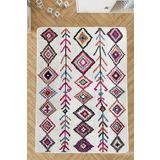 Chilai Home Raje Djt Yıkanabilir Kaymaz Taban Salon Halısı Mutfak Halısı Koridor Halısı, 100 x 160