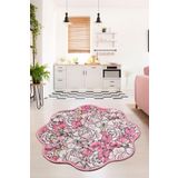 Chilai Home Rosa Pink Shape Dekoratif 100x100 cm Salon Halı