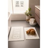 Chilai Home Rueso Ekru 2li %100 Pamuklu Banyo Paspas Seti