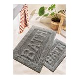 Chilai Home Rueso Gri 2li %100 Pamuklu Banyo Paspas Seti