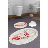 Chilai Home Rüya 2'li Set Klozet Takımı Banyo Paspas Seti Halısı Djtbanyo - Renkli - 1095