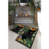 Chilai Home Schwarz Djt 2'li Set Banyo Halısı