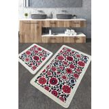 Chilai Home Sheffield Djt 2'li Set Paspas Yıkanabilir Kaymaz Taban Banyo Halısı