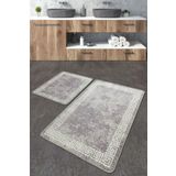 Chilai Home Silencio Djt 2'li Set Banyo Paspası Kaymaz Tabanlı Banyo Halısı Klozet Takımı