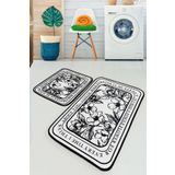 Chilai Home Singleflo 2'li Set Banyo Halısı Djtyıkanabilir Kaymaz Taban Paspas Klozet Takımı