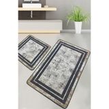 Chilai Home Sione Djt 2'li Set Yıkanabilir Kaymaz Taban Banyo Halısı