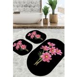 Chilai Home Sitivo Siyah Banyo Halısı 3'lü Set