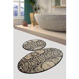 Chilai Home Snake Djt 2li Set Banyo Halısı Paspas Seti, Klozet Takımı