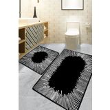 Chilai Home Somber Siyah 2'li Set Banyo Paspası