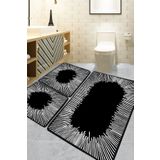 Chilai Home Somber Siyah 3'lü Set Banyo Paspası Djtbanyo