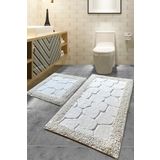 Chilai Home Stone Cotton Ekru 2'li Set 60x100 Cm 50x60 Cm Pamuklu Banyo Paspas Seti