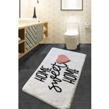 Chilai Home Sweet Beyaz 70x120 Cm Klozet Takımı, Banyo Paspas Seti Halısı