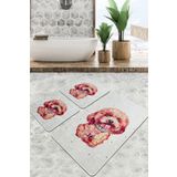 Chilai Home Terrier Banyo Halısı Djt 3'lü Set Banyo Paspası Kaymaz Tabanlı Klozet Takımı