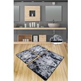 Chilai Home Tiger 3'lü Set Banyo Halısı Paspas Yıkanabilir Kaymaz Taban Klozet Takımı