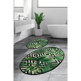 Chilai Home Tropıc 2'li Set Banyo Halısı Yıkanabilir, Kaymaz Taban Djtbanyo - 937 - Yeşil