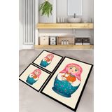 Chilai Home Tumbler Djt 3'lü Set Banyo Halısı