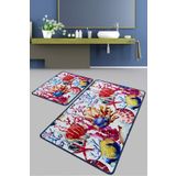 Chilai Home Under Djt 2'li Set Banyo Paspası Kaymaz Tabanlı Banyo Halısı Klozet Takımı