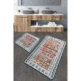 Chilai Home Weref Djt 2'li Set Paspas Yıkanabilir Kaymaz Banyo Halısı