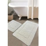 Chilai Home Wolle Ekru Cotton 2li Set Banyo Halısı%100 Doğal Organic Pamuk, Yıkanabilir. 8683264339974