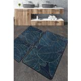 Chilai Home Zeleno Banyo Halısı Djt 3lü Set Banyo Halısı Paspas Yıkanabilir Kaymaz