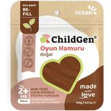 ChildGen 125 g Doğal Oyun Hamuru Vakumlu Kartuş Paket-(Ecopack-Refill)Kahverengi Eğitici ve Yaratıcı Oyun İçin