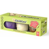 ChildGen 125 gr 3'lü Oyun Hamuru Set Koyu Ton - Çok Renkli