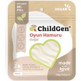 ChildGen 125g Doğal Oyun Hamuru Vakumlu Kartuş Paket Eğitici ve Yaratıcı Oyun İçin - (Ecopack-Refill) - Beyaz