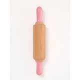 ChildGen Doğal Ahşap Merdane - Pastel Pembe