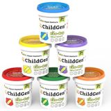 ChildGen Doğal Oyun Hamuru - Eco Cup- 6x125gr Ana Ve Ara Renkler - Renkli