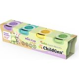 ChildGen Doğal Oyun Hamuru - Mini-Cup Kurbağa ve Fare 4X65GR (Pastel Renkler) - Mor