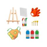 Childgen Mini Sanatçı Boya Seti - Şövale Tuval Parmak Boya Sulu Boya Seti 3